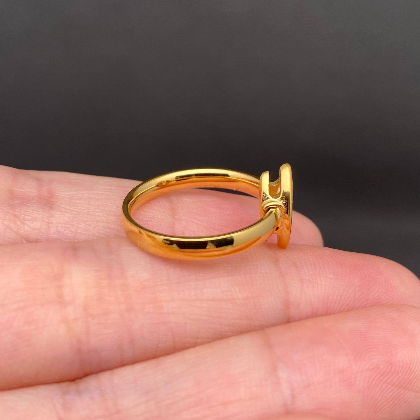Marquee CZ Gold Ring
