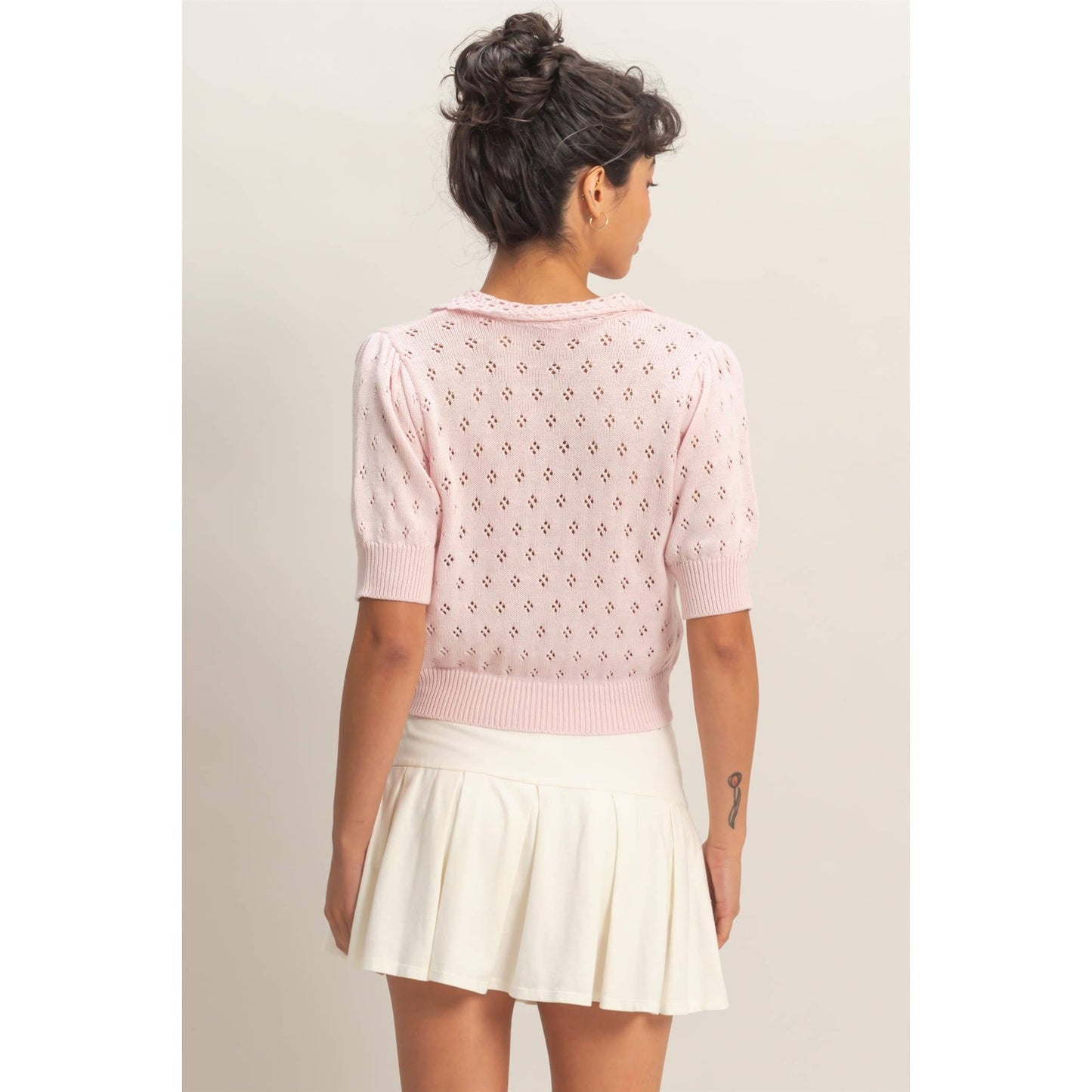 Drea Pointelle Knit Top