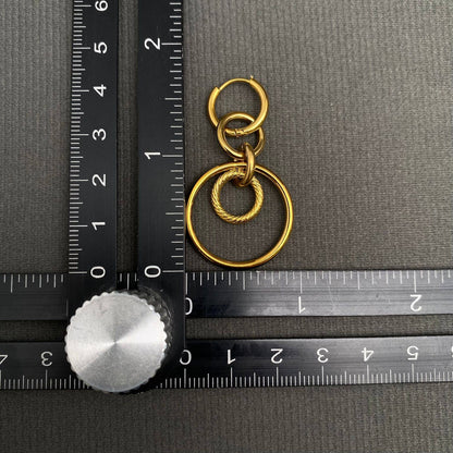 Two Tone Ring Earrings