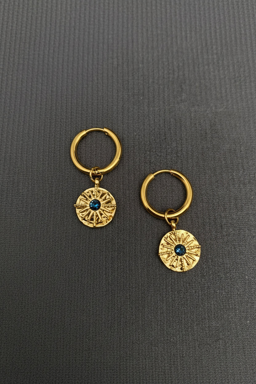Inlaid Star Huggie Earring