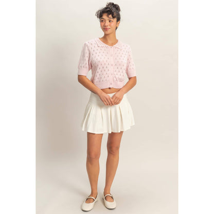 Drea Pointelle Knit Top