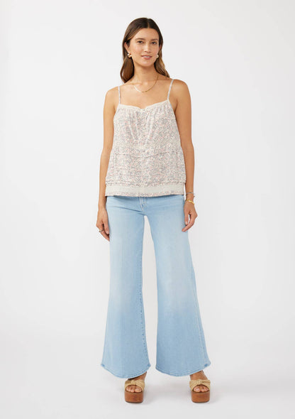 Padma Floral Lace Trim Tank