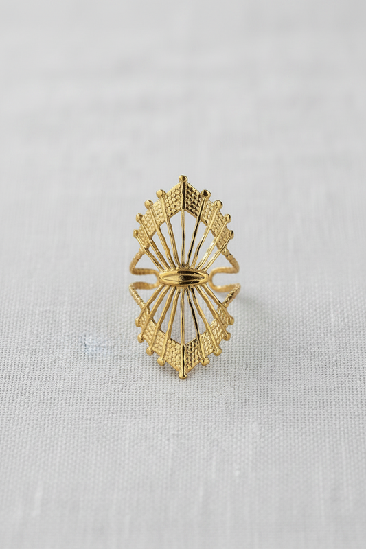Crown Design Adjustable Ring