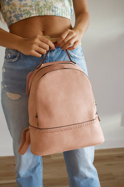Two Tone Dome Pink Backpack