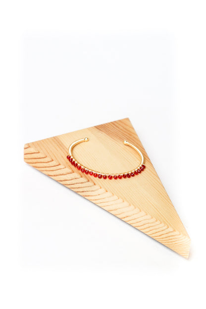 Gold Crystal Cuff (Multiple Colors)