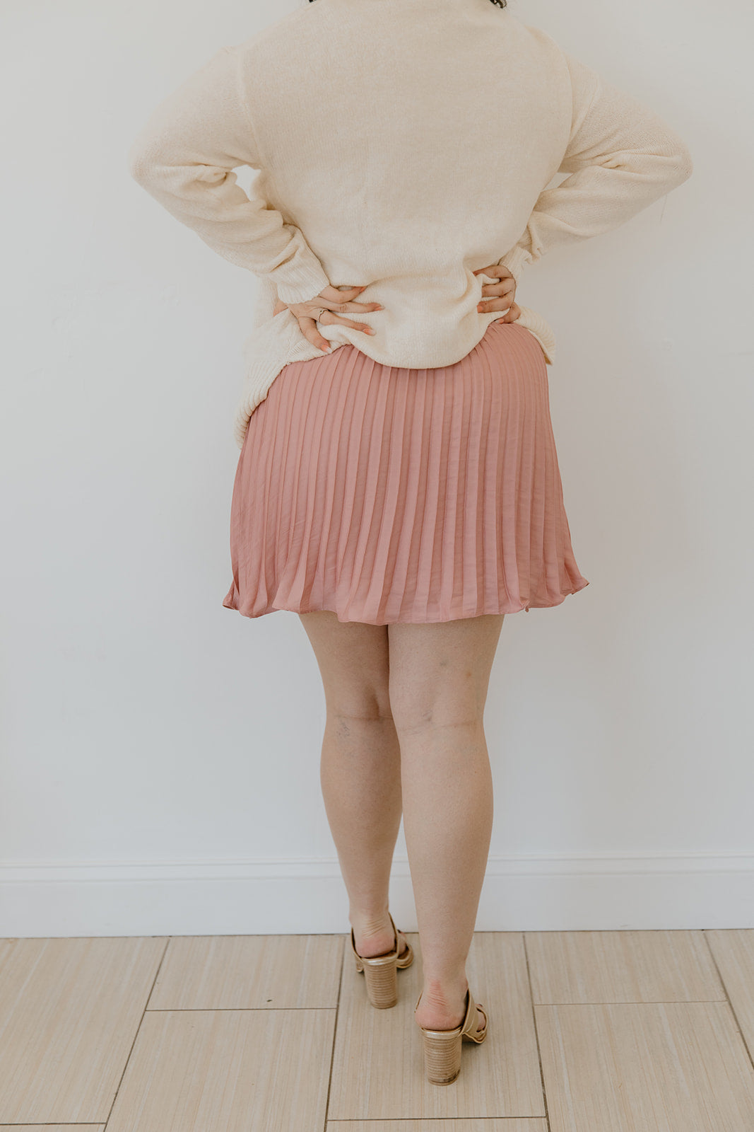 Satin Pleated Skirt