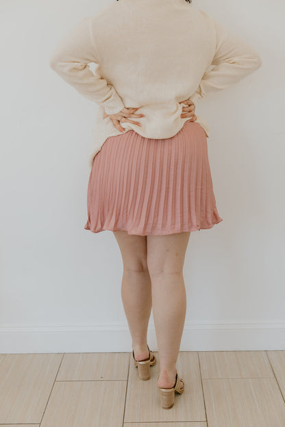Satin Pleated Skirt