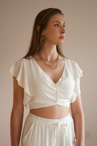 Yolana Ruffle Crop Top