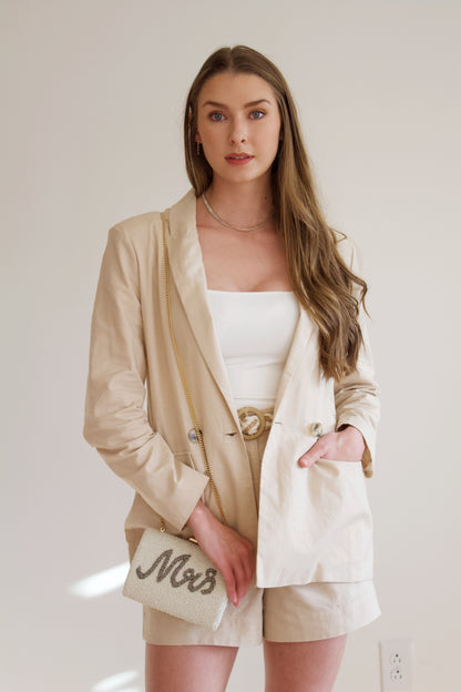 Tina Woven Natural Blazer