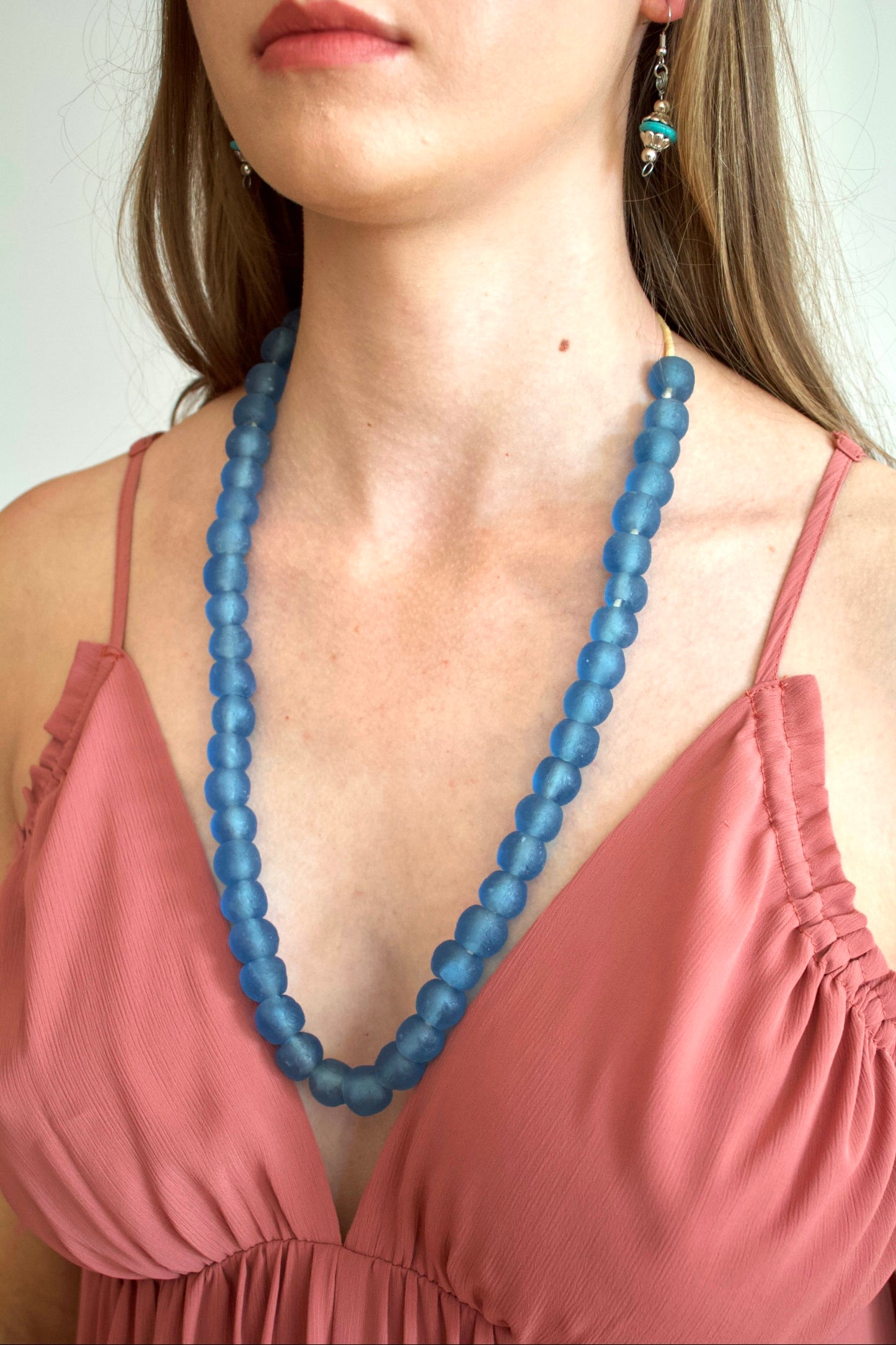South African Large Glass Bead Necklace