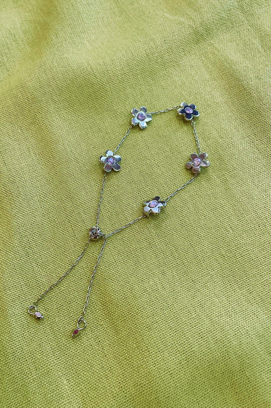 Metal Flower Chain Bracelet